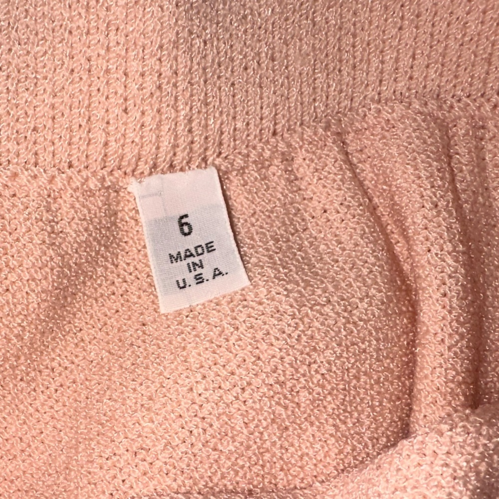 Vintage St John Knit Embroidered Cardigan // Floral Pale Pink Sweater Jacket - Picture 9 of 10